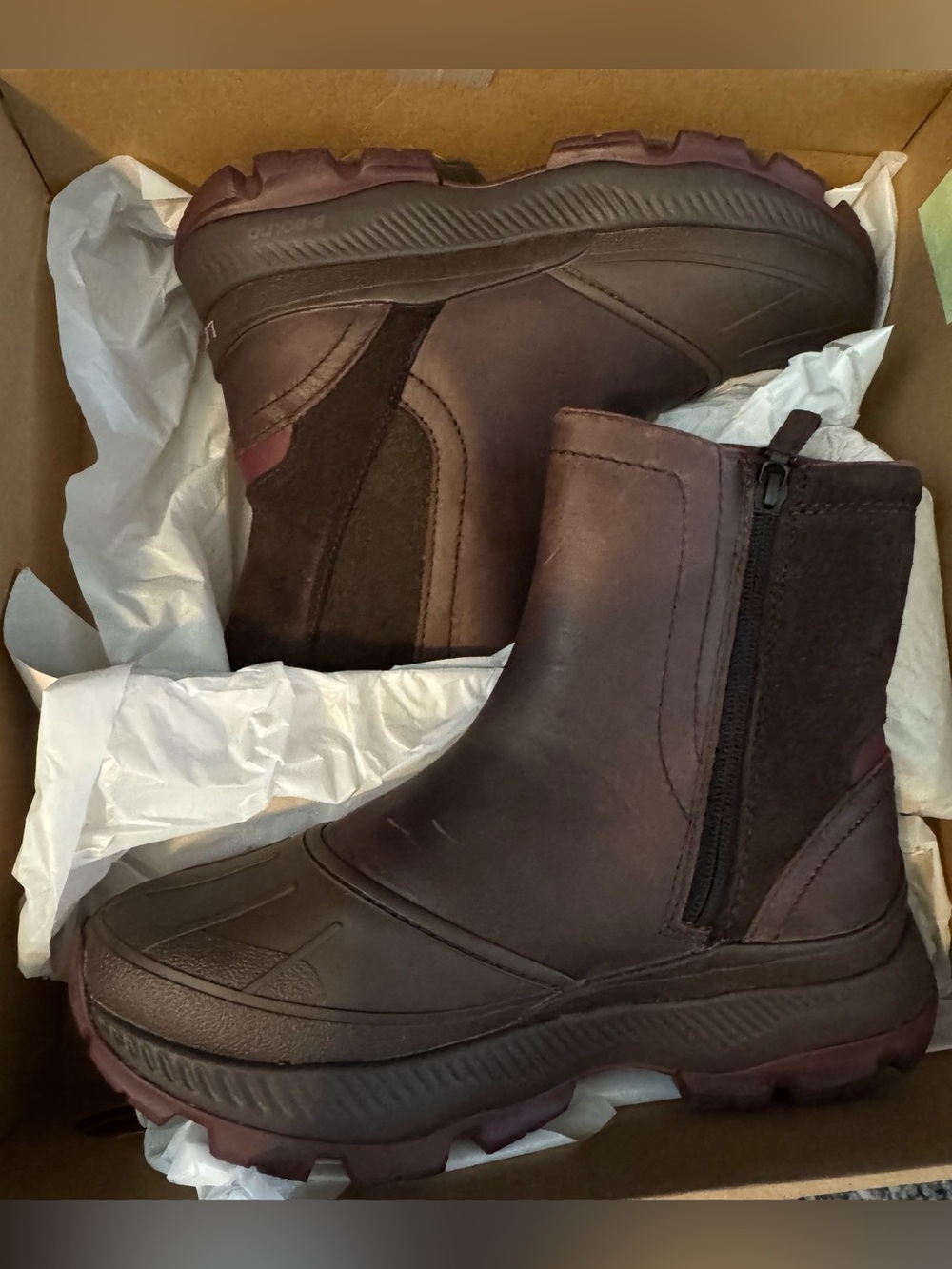 LL BEAN Storm Chaser 6 Waterproof brown/ burgundy Winter Ankle Boots